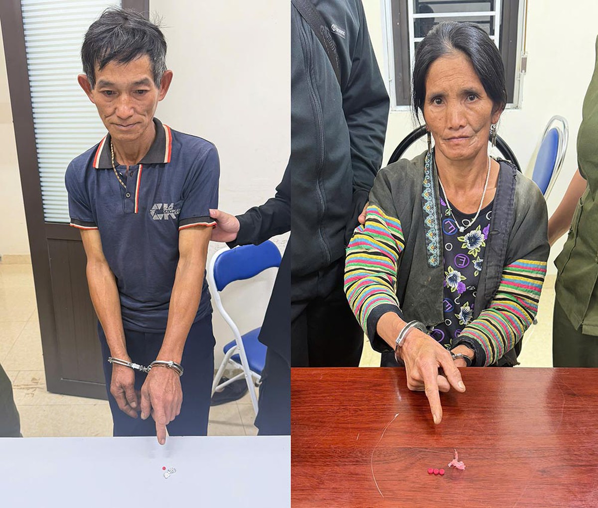 Kiểm tra lúc 20 giờ 30 phút, công an bắt giữ Giàng Thị Nênh SN 1980