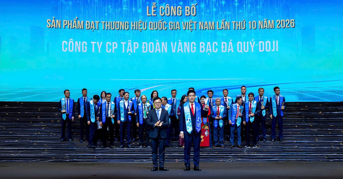 DOJI được vinh danh thương hiệu quốc gia Việt Nam 16 năm liên tiếp