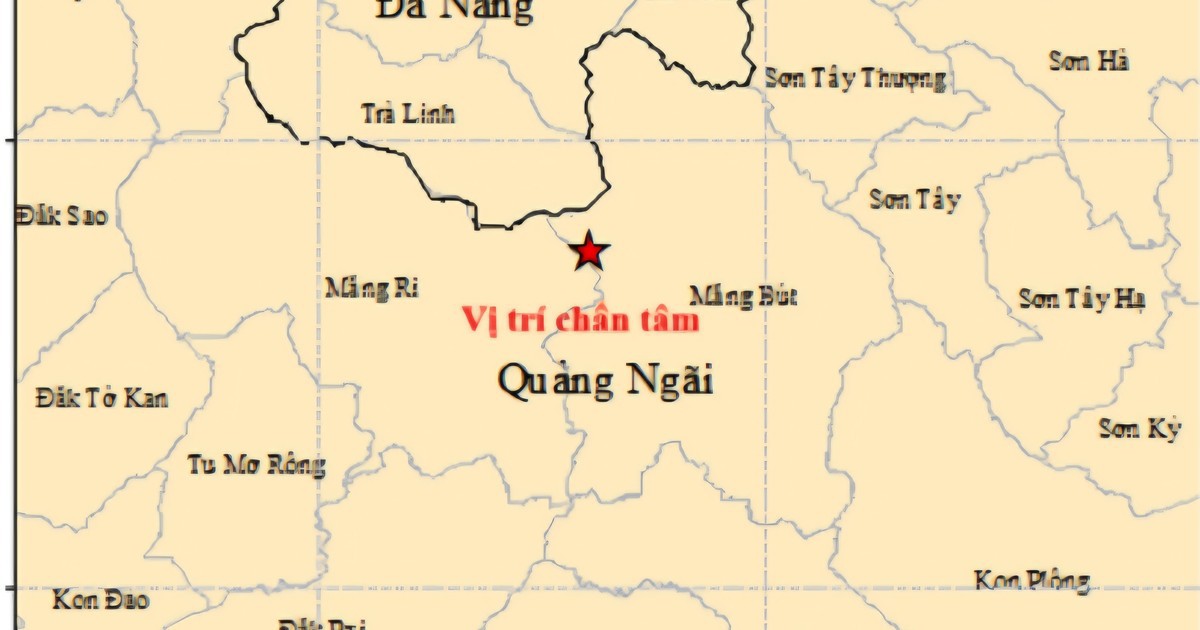 Liên tiếp 4 trận động đất xảy ra ở xã miền núi Quảng Ngãi