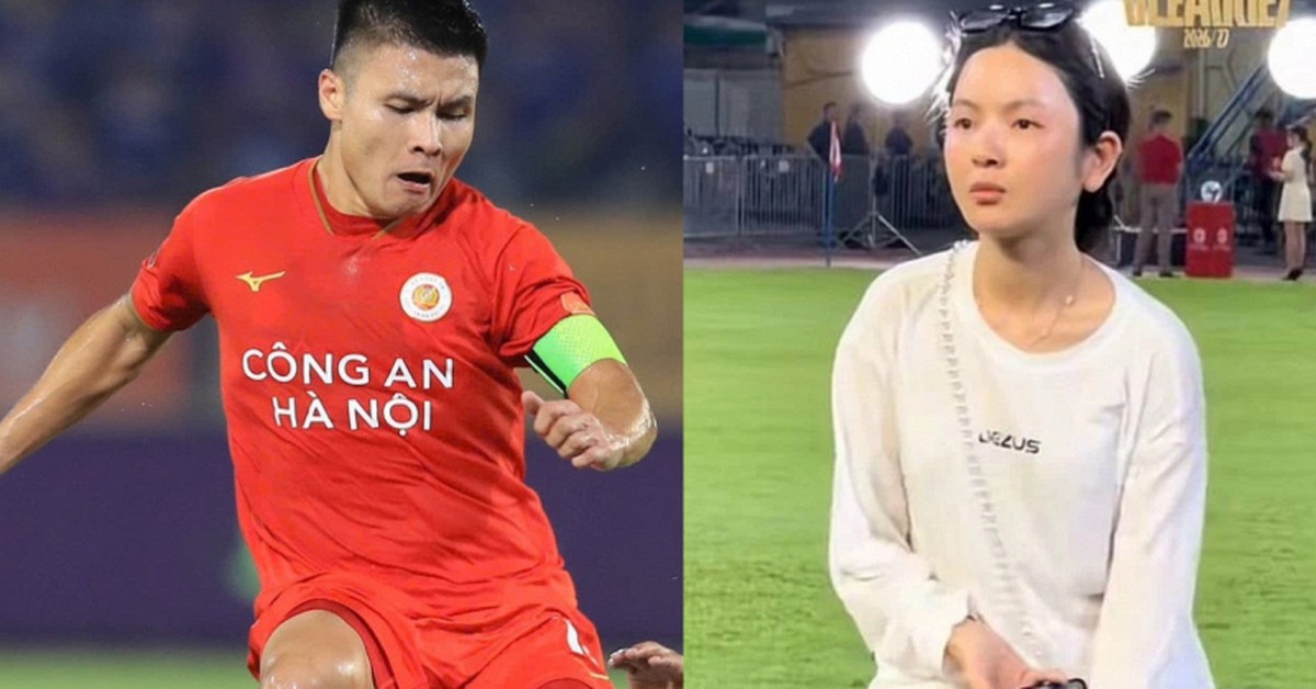 Xôn xao phong cách của Chu Thanh Huyền khi ra sân cổ vũ Quang Hải