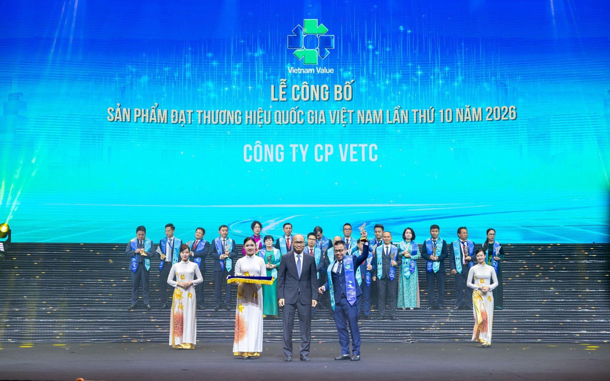 Dịch vụ thu phí không dừng VETC đạt Thương hiệu Quốc gia Việt Nam năm 2026