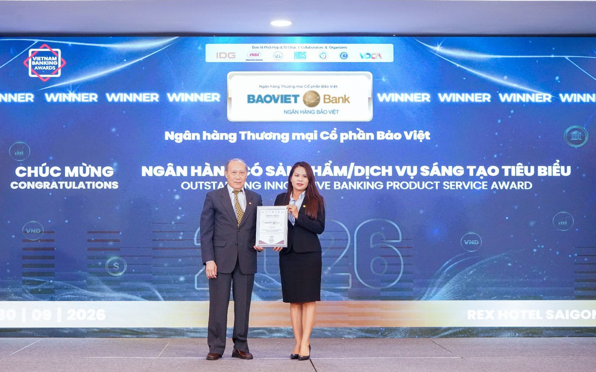 BAOVIET Bank được vinh danh “Ngân hàng có sản phẩm dịch vụ sáng tạo tiêu biểu 2026”