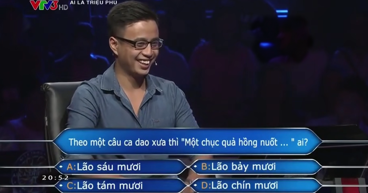"Một chục quả hồng nuốt…" ai? - Câu hỏi khiến người chơi Ai Là Triệu Phú phải dùng quyền trợ giúp ở câu thứ 3