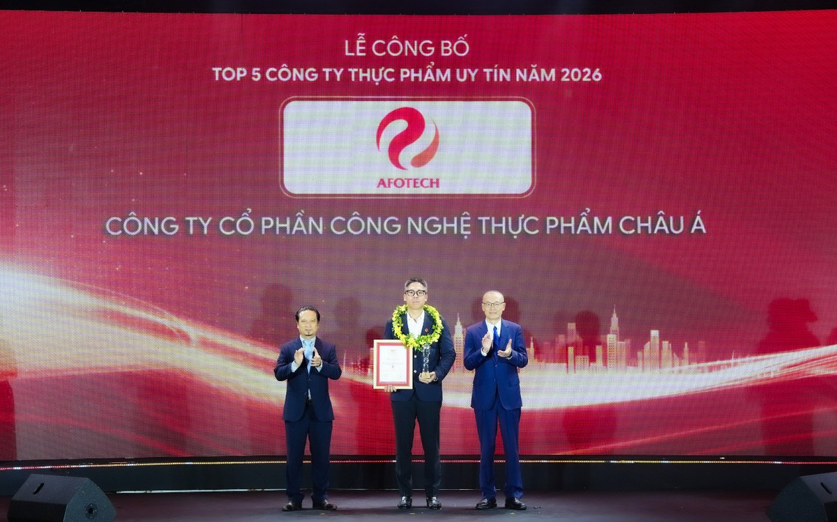 AFOTECH được vinh danh trong TOP 03 Công ty uy tín ngành Thực phẩm – Đồ uống năm 2026