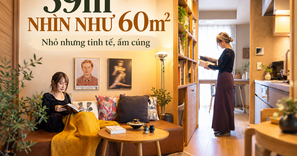 Căn hộ 39m² mà nhìn như 60m²: Không phải nhờ ít đồ, mà nhờ cách sắp xếp quá thông minh