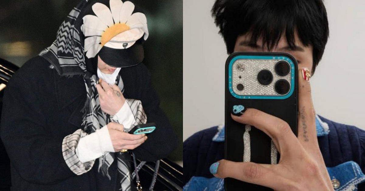 G-Dragon kéo khẩu trang mở khóa iPhone ở sân bay, zoom cận mới phát hiện món đồ độc nhất thế giới trên tay