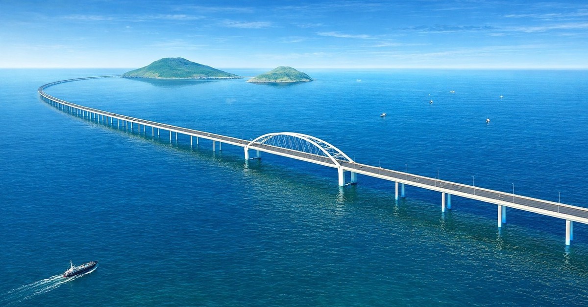 Việt Nam đang xây cây cầu vượt biển dài gần gấp 7 lần cầu Cổng Vàng nổi tiếng của Mỹ: Móng cọc cắm sâu hơn 100 m dưới đáy biển