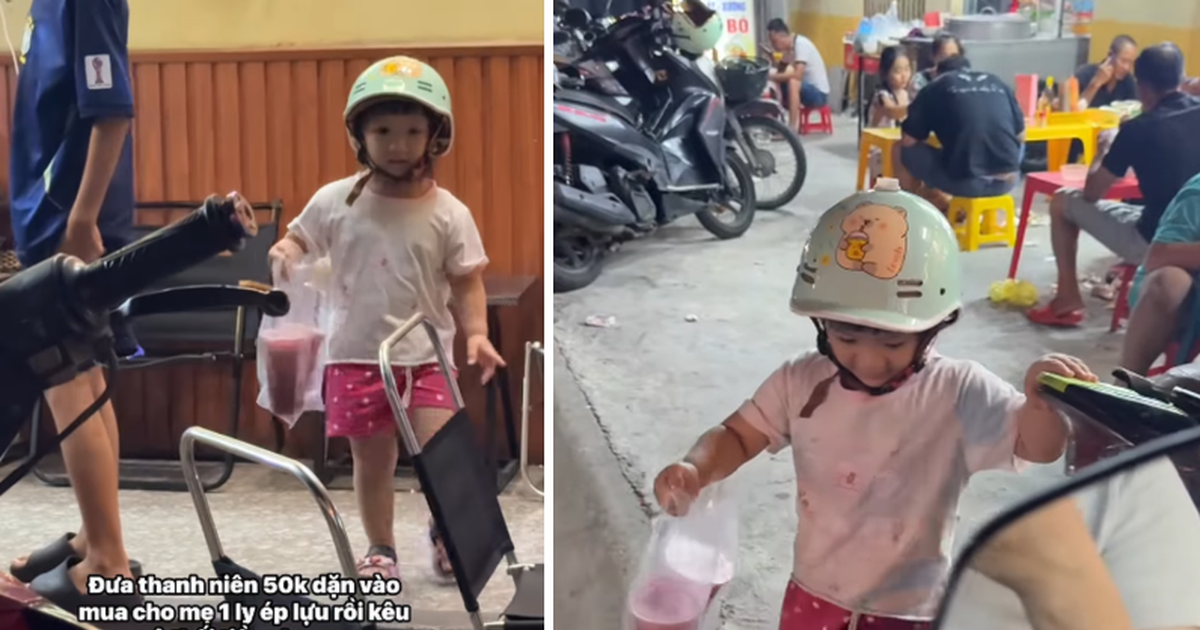 Clip siêu chữa lành: Thấy con gái lon ton xách về 2 cốc nước ép, biết lý do mà bố mẹ đều thấy mát lòng mát dạ