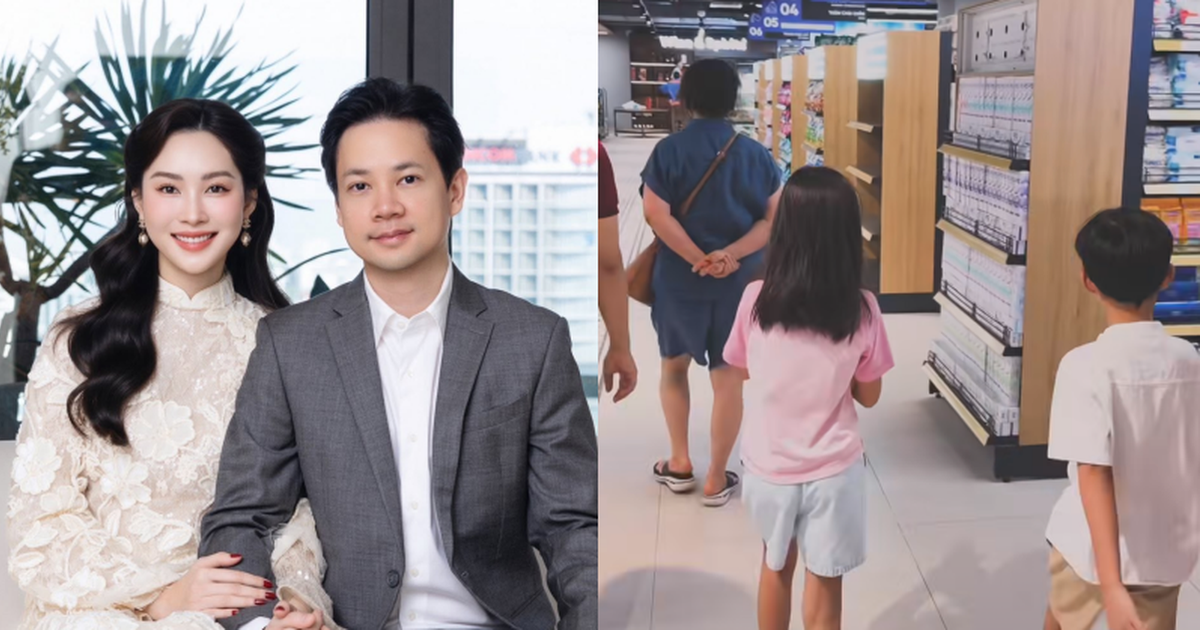 Cảnh đời thường hiếm thấy của mẹ chồng Hoa hậu Đặng Thu Thảo bên các cháu: Bà khảo sát mặt bằng, cháu khảo sát bánh kẹo
