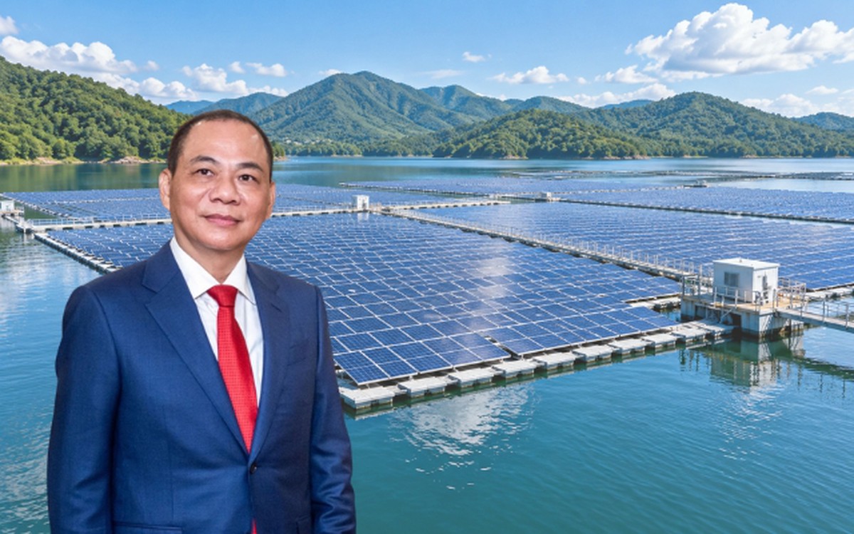 Tỷ phú Phạm Nhật Vượng sẽ lắp gần 800.000 tấm pin trên 1.800ha hồ thủy điện ở Tây Bắc