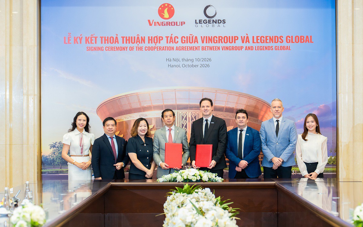 Vingroup và Legends Global công bố hợp tác chiến lược về sân vận động VinFast - Trống Đồng