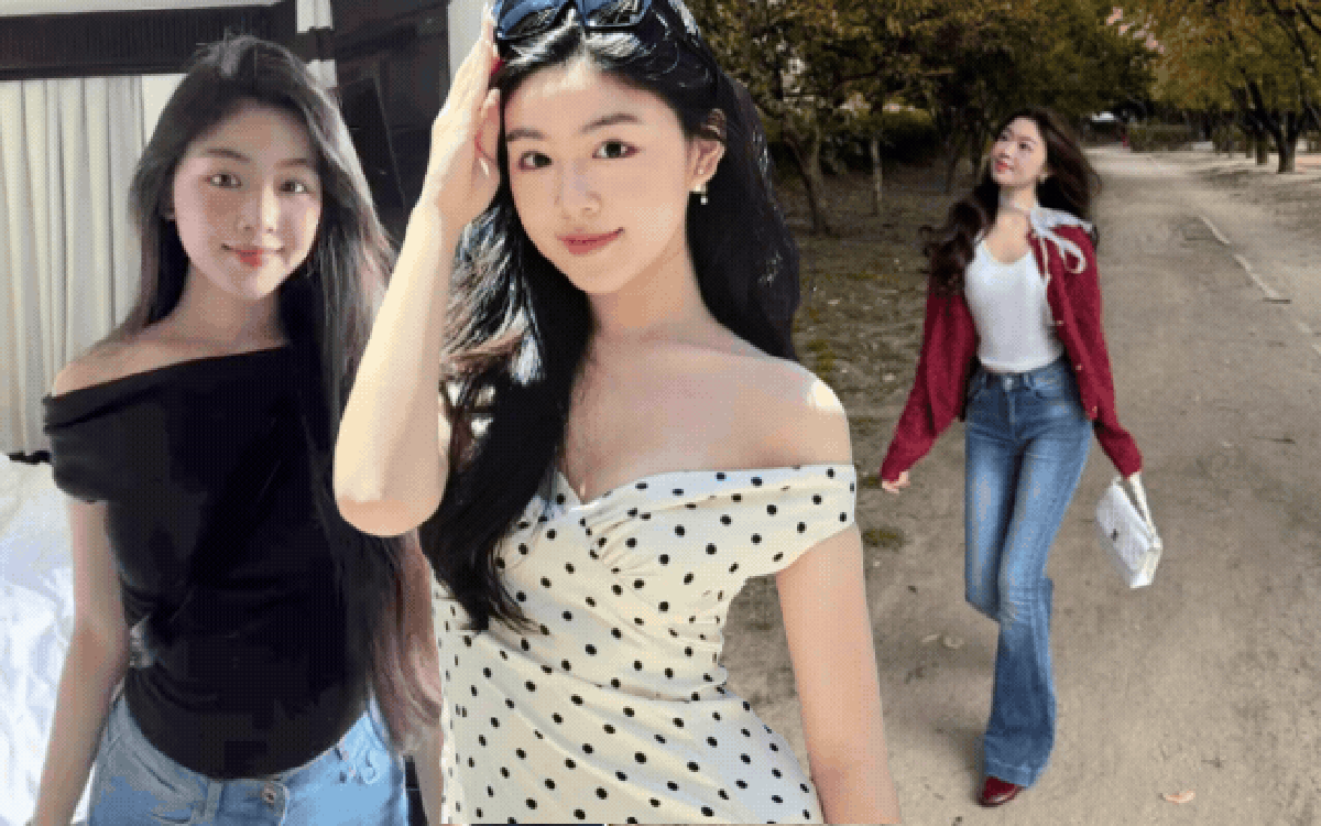 Con gái MC Quyền Linh mặc đơn giản vẫn xinh, cứ diện quần jeans là đẹp bùng nổ