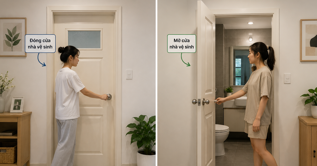 Rủi ro khi khép cửa nhà vệ sinh suốt ngày