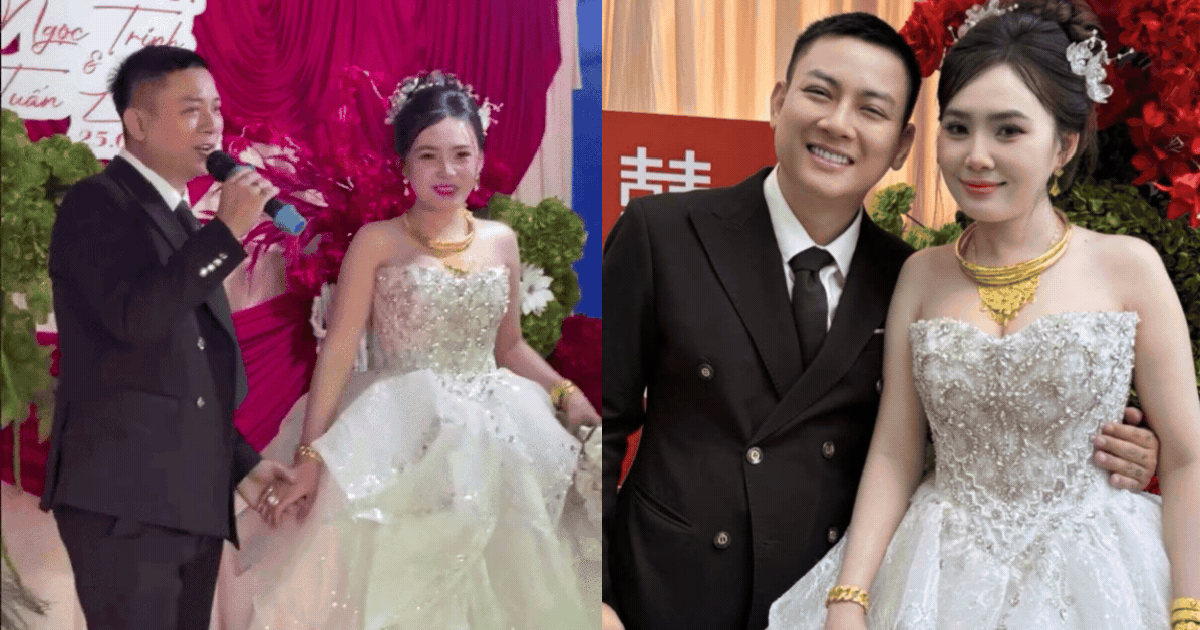Biểu cảm lạ của Ngọc Trinh trong đám cưới với Hoài Lâm