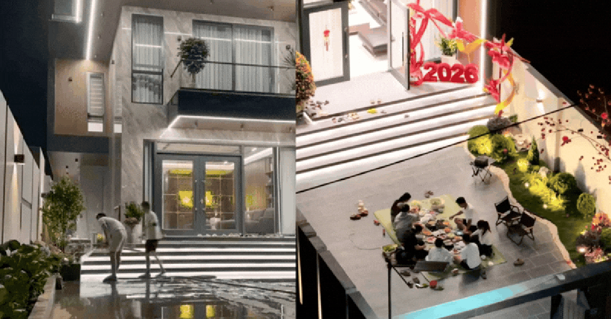 Cặp vợ chồng trẻ ở Thái Nguyên khoe nhà mới đẹp long lanh, dân tình lập tức "cảnh báo" một chi tiết ngay góc sân