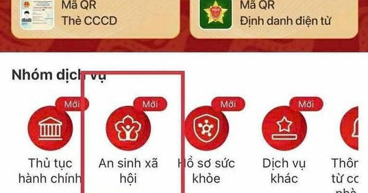 Hướng dẫn tích hợp TÀI KHOẢN HƯỞNG AN SINH XÃ HỘI trên VNeID