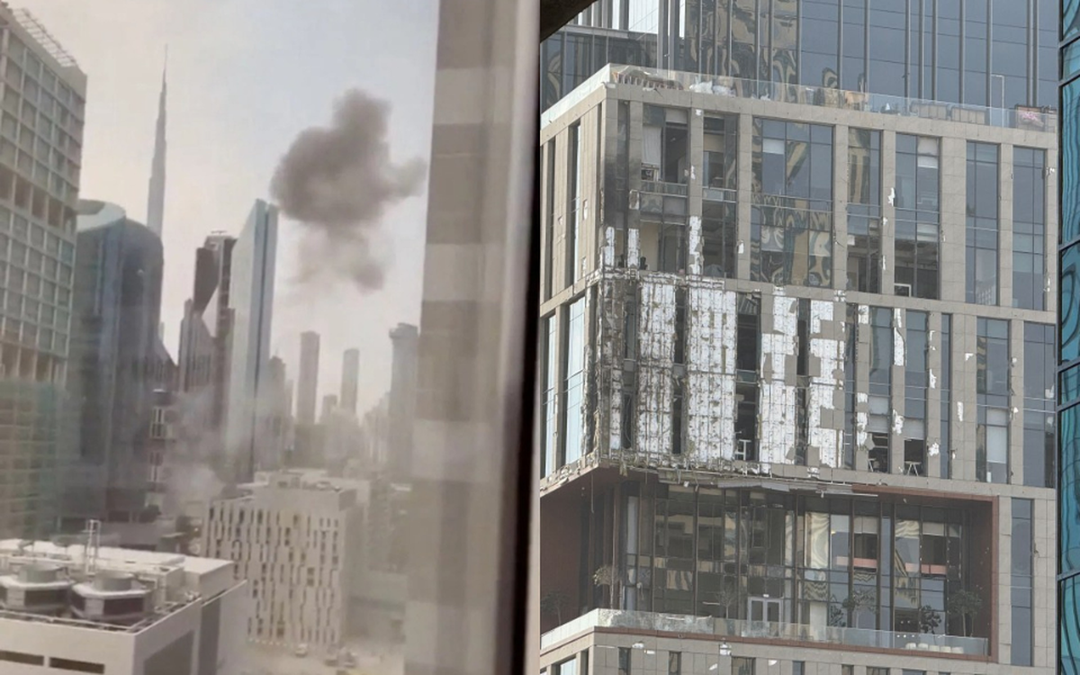 Trung tâm tài chính Dubai rung chuyển với hàng loạt vụ nổ do drone tự sát, khói đen bốc cao giữa khu nhà chọc trời