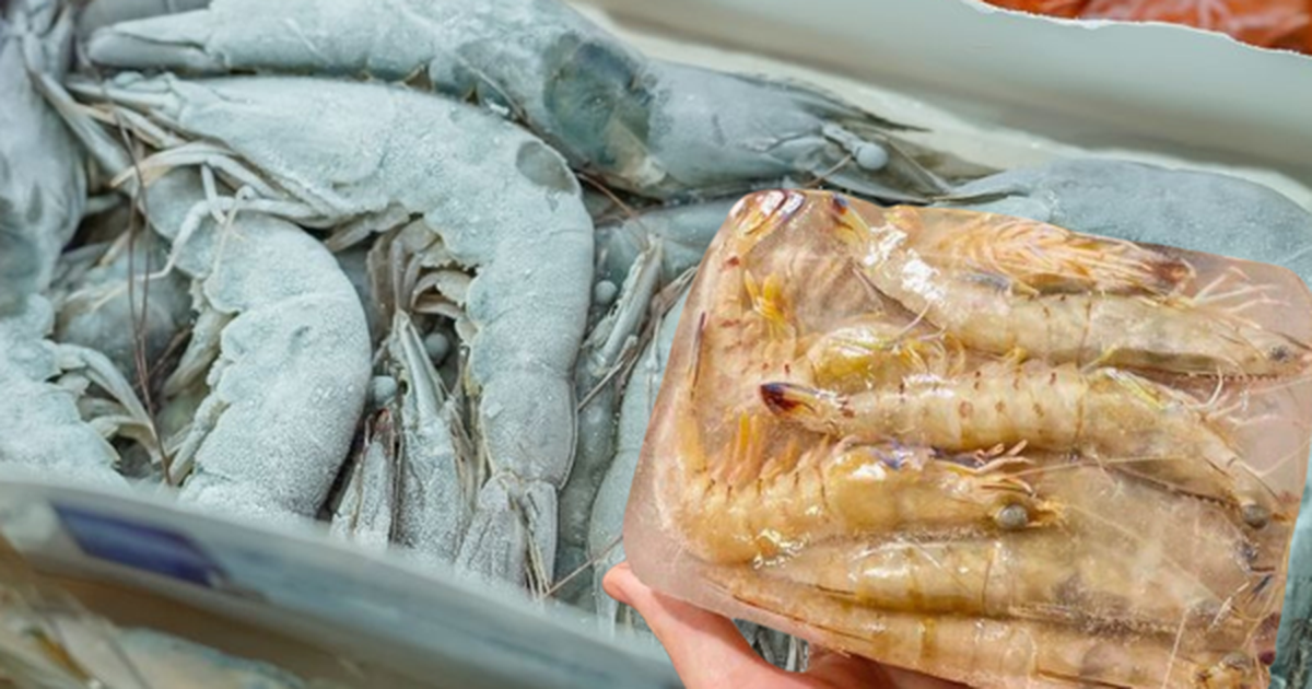 Mua tôm đông lạnh siêu thị: Cao thủ nói dấu hiệu ở đuôi, không phải ai cũng biết