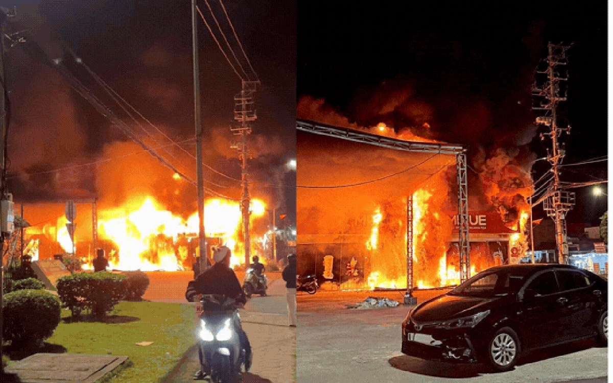 NÓNG: Cháy lớn tại quán Mixue ở Quảng Ninh, lửa bùng dữ dội thiêu rụi cửa hàng khiến nhiều người hốt hoảng