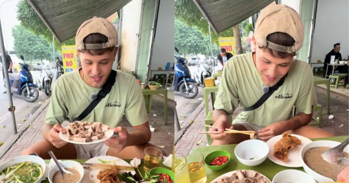 Anh Tây ăn sáng với lòng lợn và rượu táo mèo, khen "điên rồ mà ngon nhức nách"