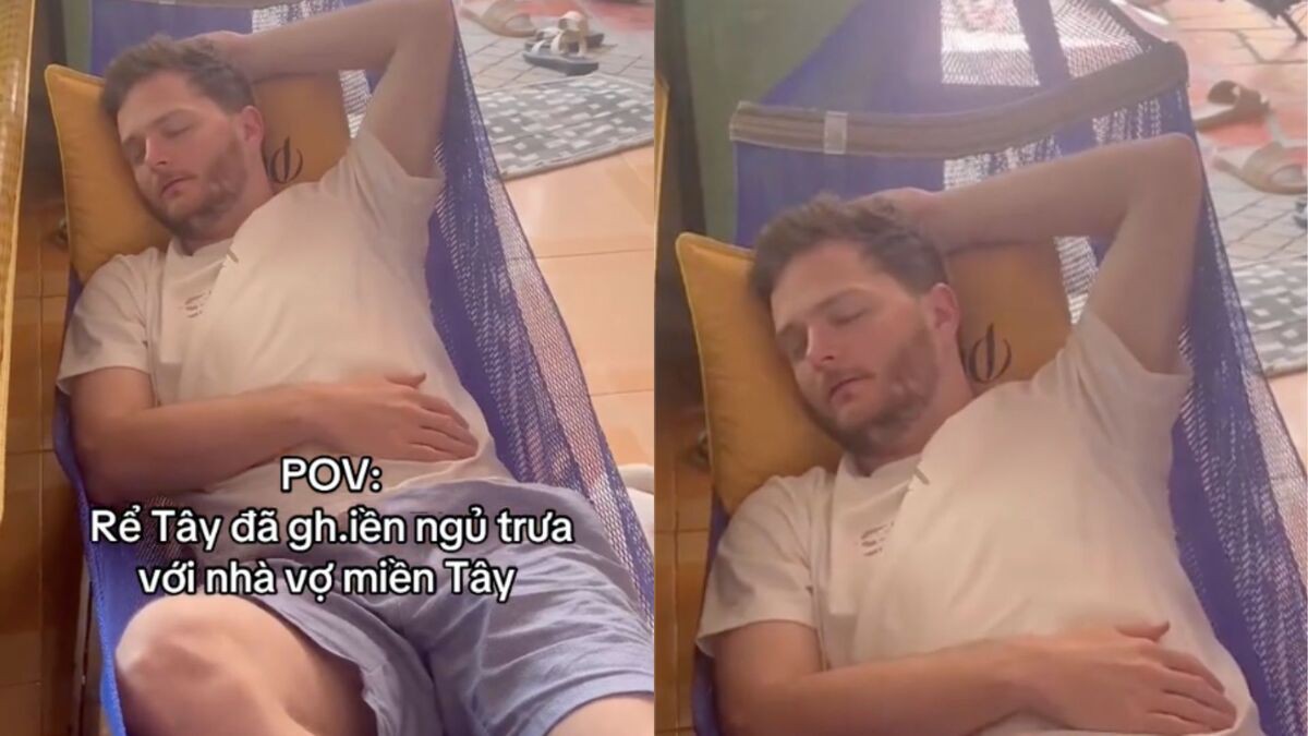 Làm rể miền Tây, chàng trai Mỹ cũng "lây" thói quen ngủ trưa trên võng