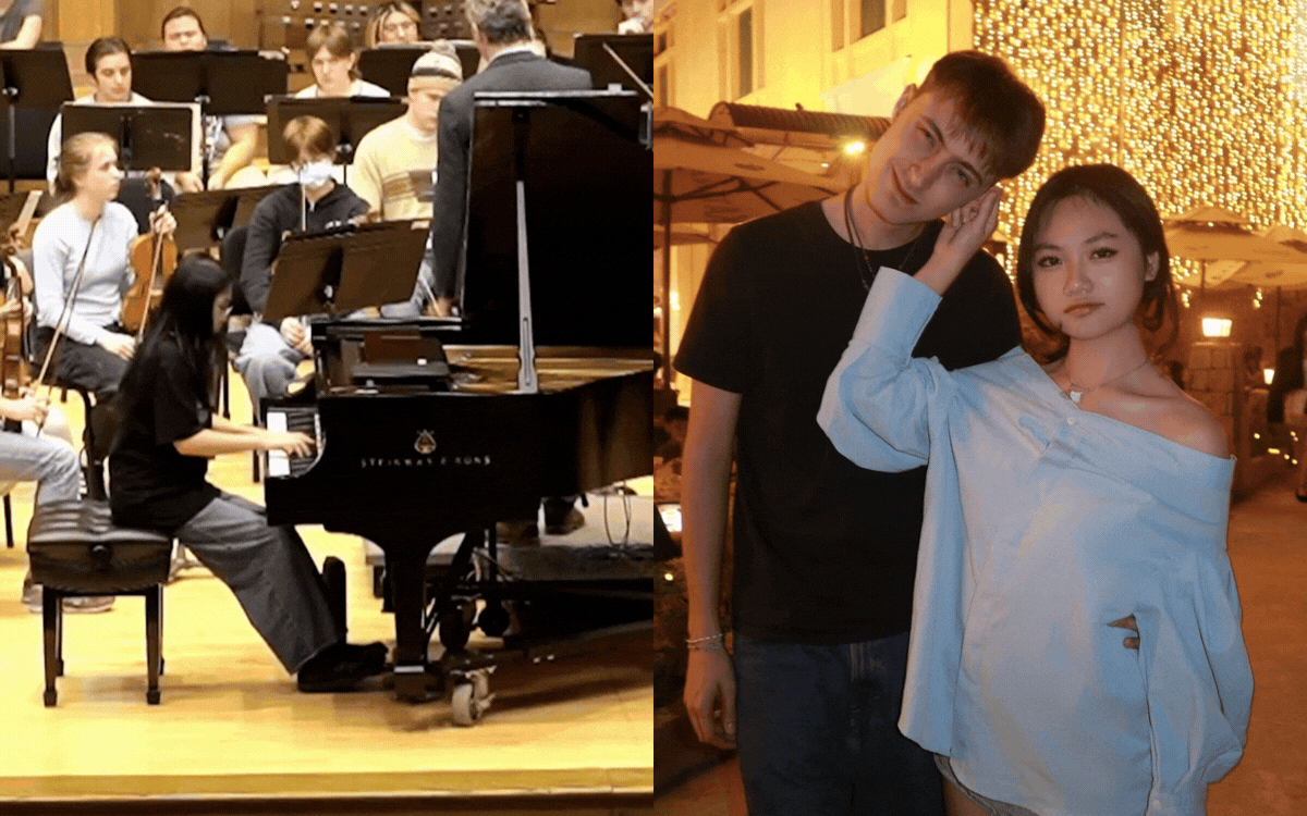 "Thần đồng" piano gốc Hà Nội nổi tiếng từ năm 4 tuổi đứng sau series "dạy bạn trai Tây nói tiếng Việt" gây sốt