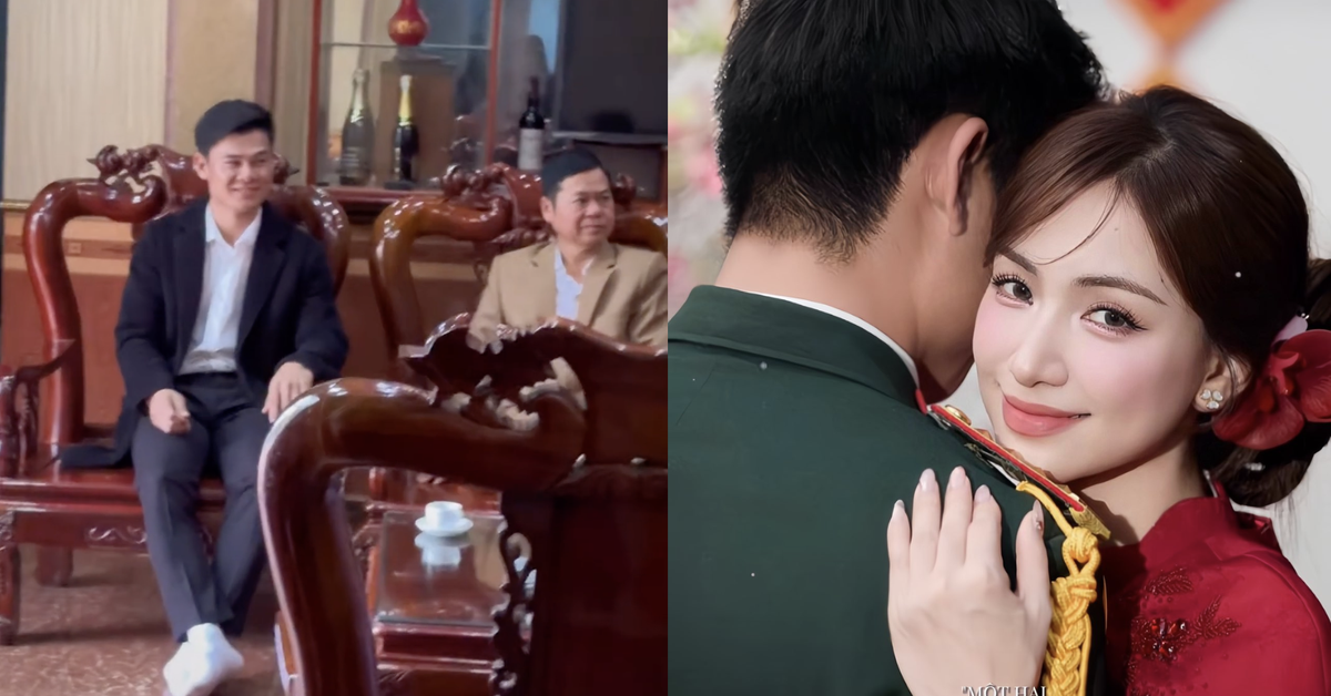 Clip Đại uý Thăng Văn Cương bẽn lẽn đi hỏi cưới Hoà Minzy, 1 chi tiết lộ rõ mối quan hệ với nhà vợ