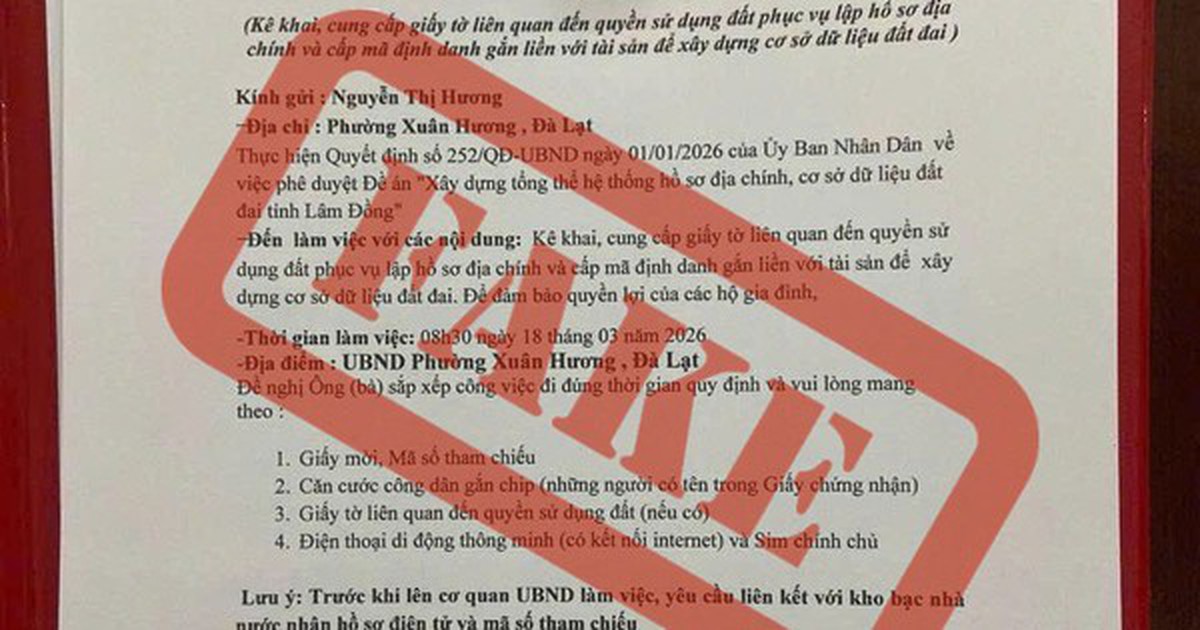 Cẩn trọng khi nhận được "Giấy mời" lạ ở Đà Lạt