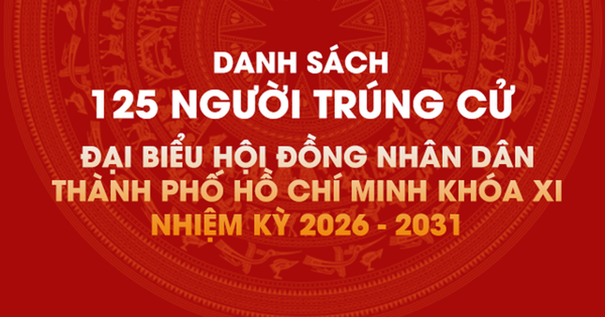 [Infographic] Danh sách 125 người trúng cử Đại biểu HĐND TPHCM khóa XI, nhiệm kỳ 2026 - 2031
