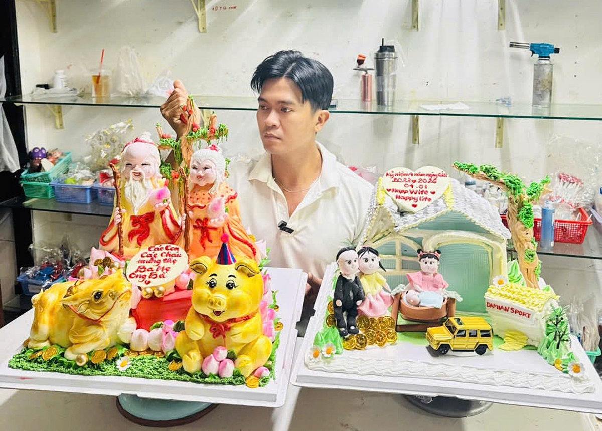 ‘Thổi hồn’ 12 con giáp lên bánh kem, chàng trai khiến dân mạng trầm trồ