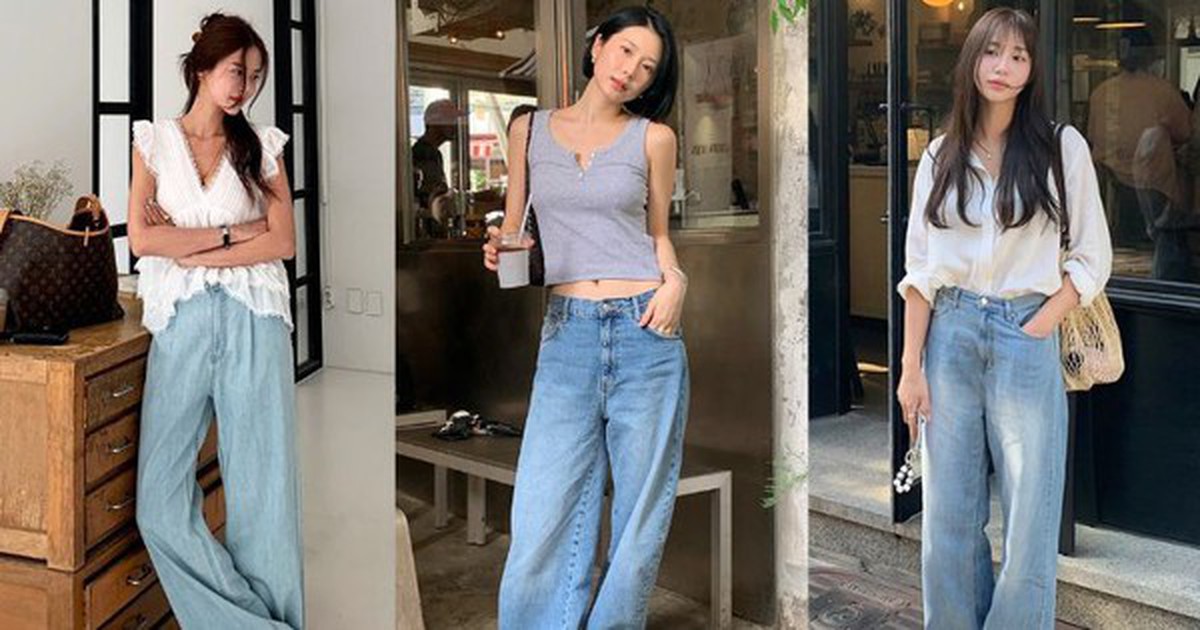 Không gì hot hơn quần jeans ống rộng vào mùa hè, cứ mặc lên là thành người sành điệu
