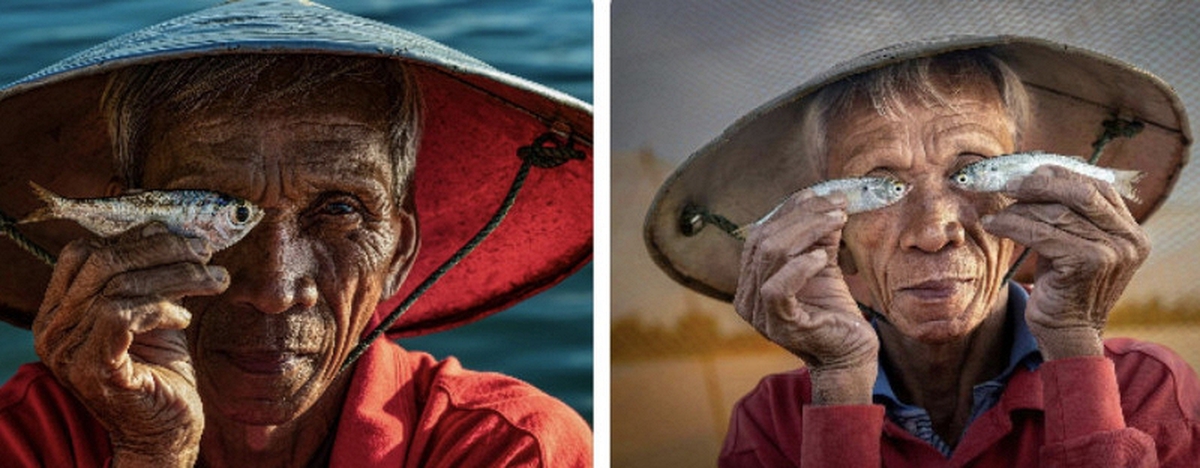 Nghi vấn sao chép quanh "bức ảnh chụp ngư dân Hội An cầm hai con cá thắng giải quốc tế" dậy sóng MXH