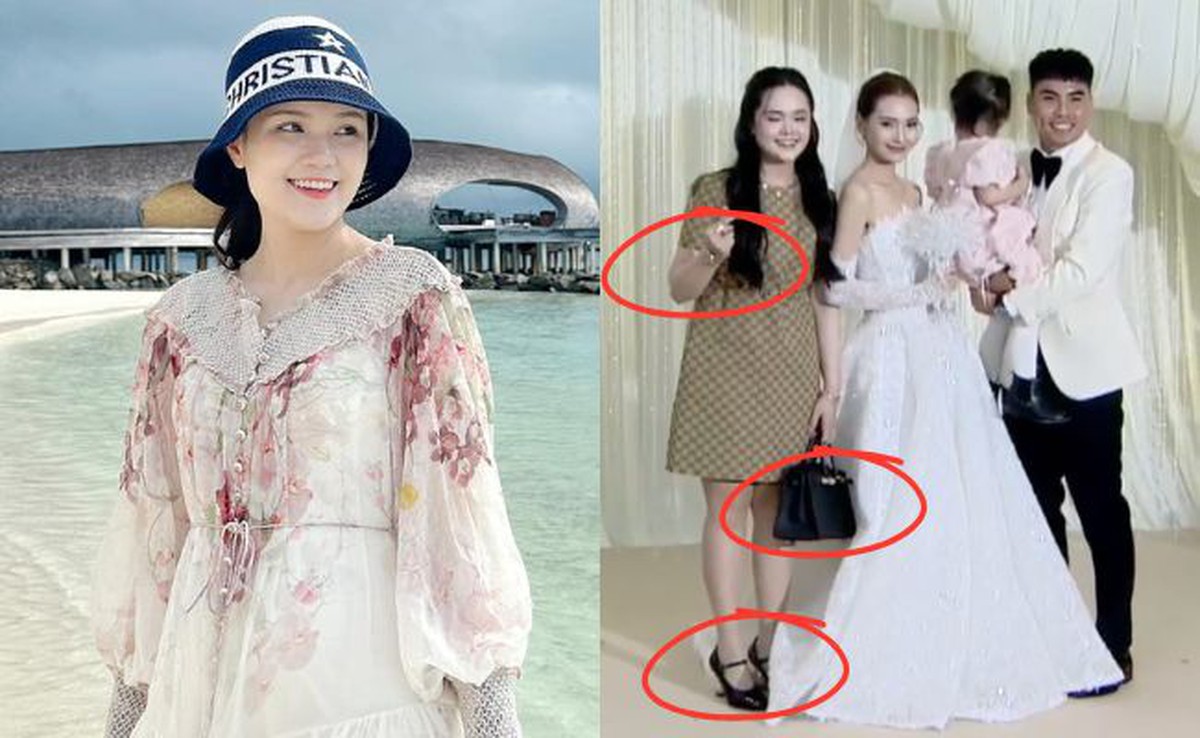 "Bóc giá" outfit ăn cưới của tiểu thư Quỳnh Anh - vợ đội trưởng Duy Mạnh mà choáng: Dát đồ hiệu từ đầu tới chân, giá gần 3 tỷ