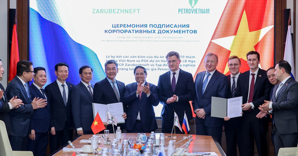 Thủ tướng Phạm Minh Chính làm việc với Công ty Zarubezhneft: Nga và Việt Nam tăng cường hợp tác dầu khí