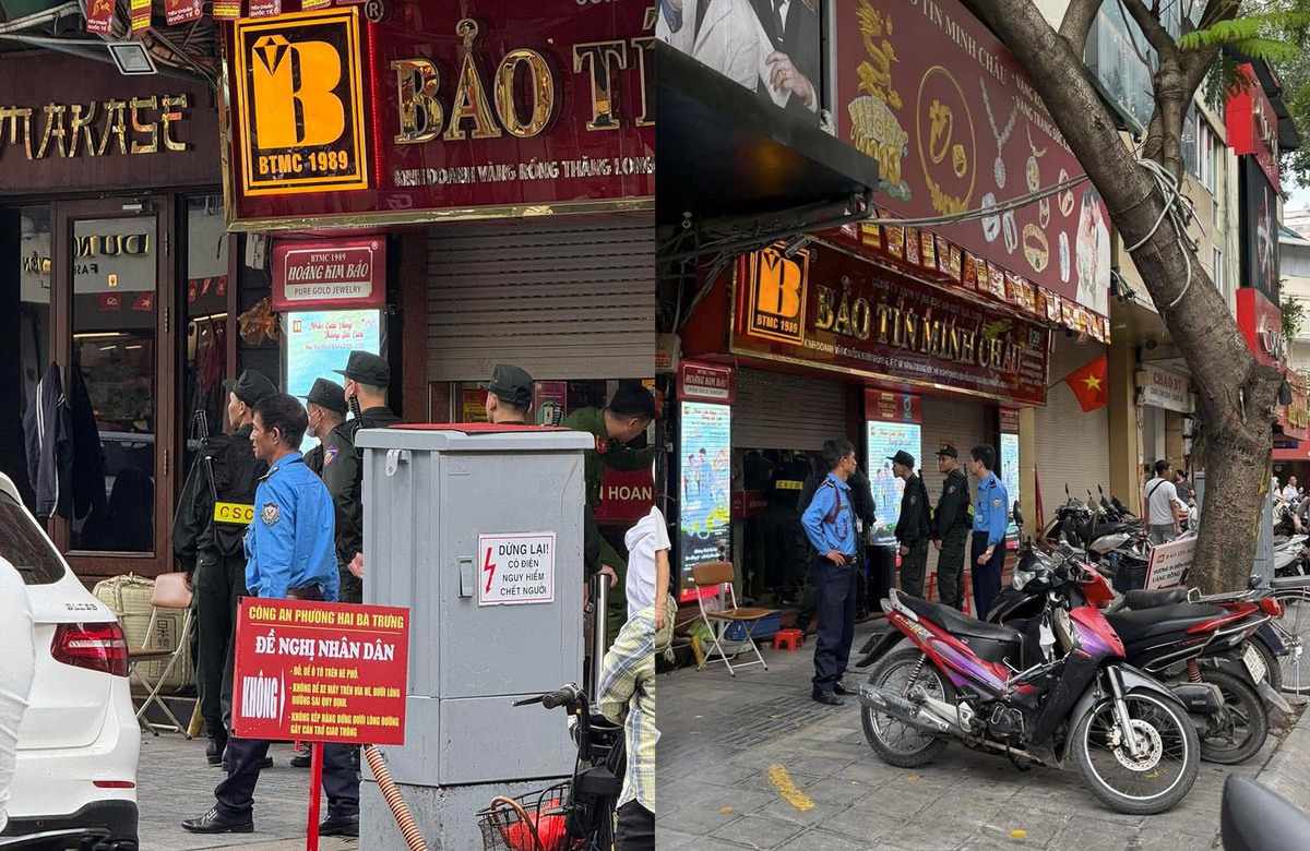 Công an xuất hiện tại các cửa hàng Bảo Tín Minh Châu ở Hà Nội, dừng mua bán: Công an thông tin