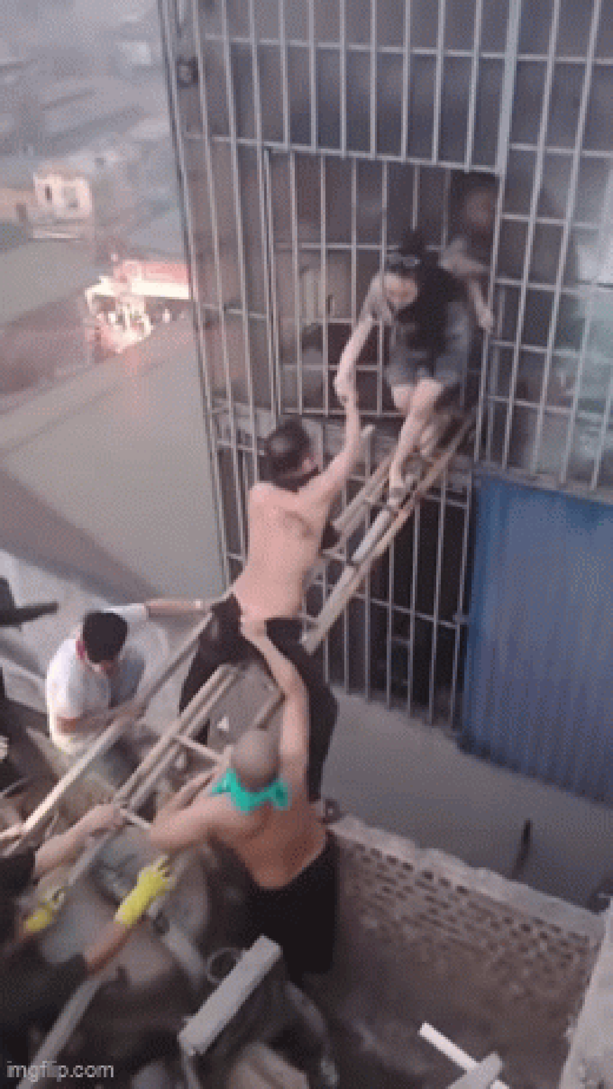 Khoảnh khắc nghẹt thở: Hàng chục người "bắc cầu sinh tử" giữa biển lửa cứu 7 người ở Lĩnh Nam