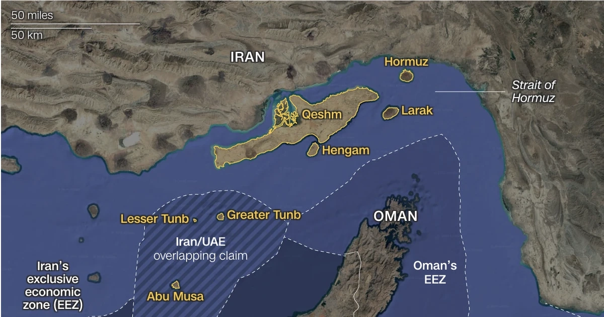 Bảy hòn đảo nắm giữ "chìa khoá" eo biển Hormuz