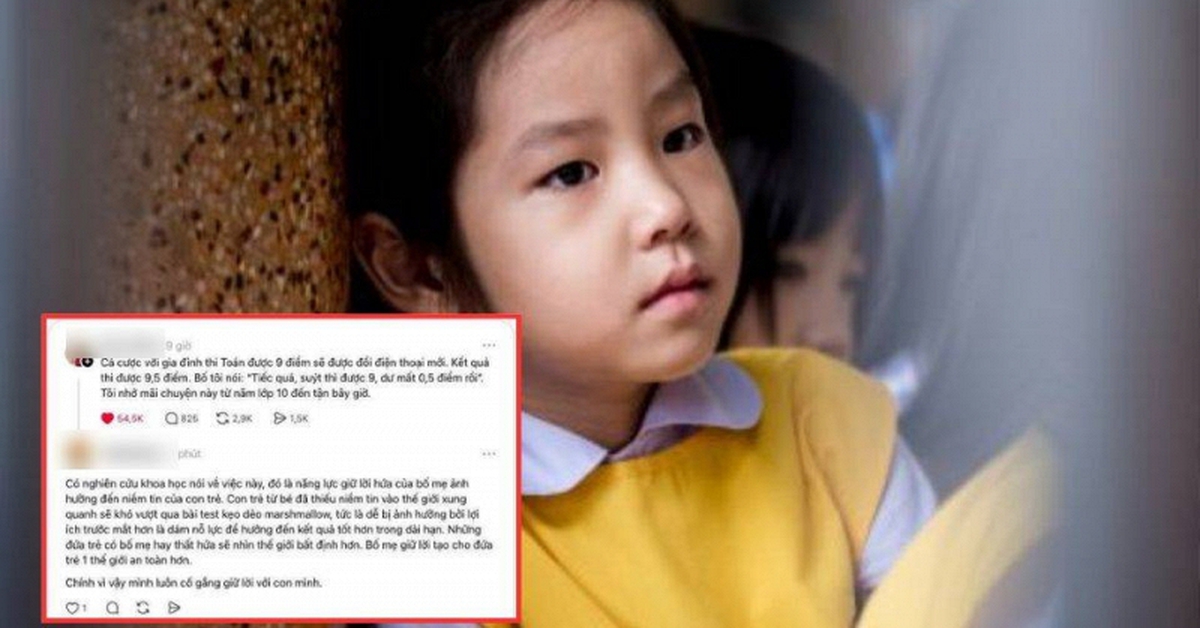 Hứa con đạt 9 điểm sẽ đổi điện thoại mới, con thi được 9,5 điểm: Phản ứng của người bố khiến con nhớ suốt đời!