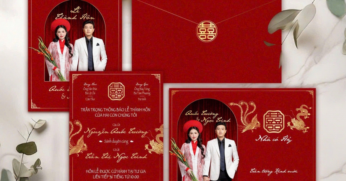 Thiệp cưới chính thức của Ngọc Trinh và Quốc Trường?