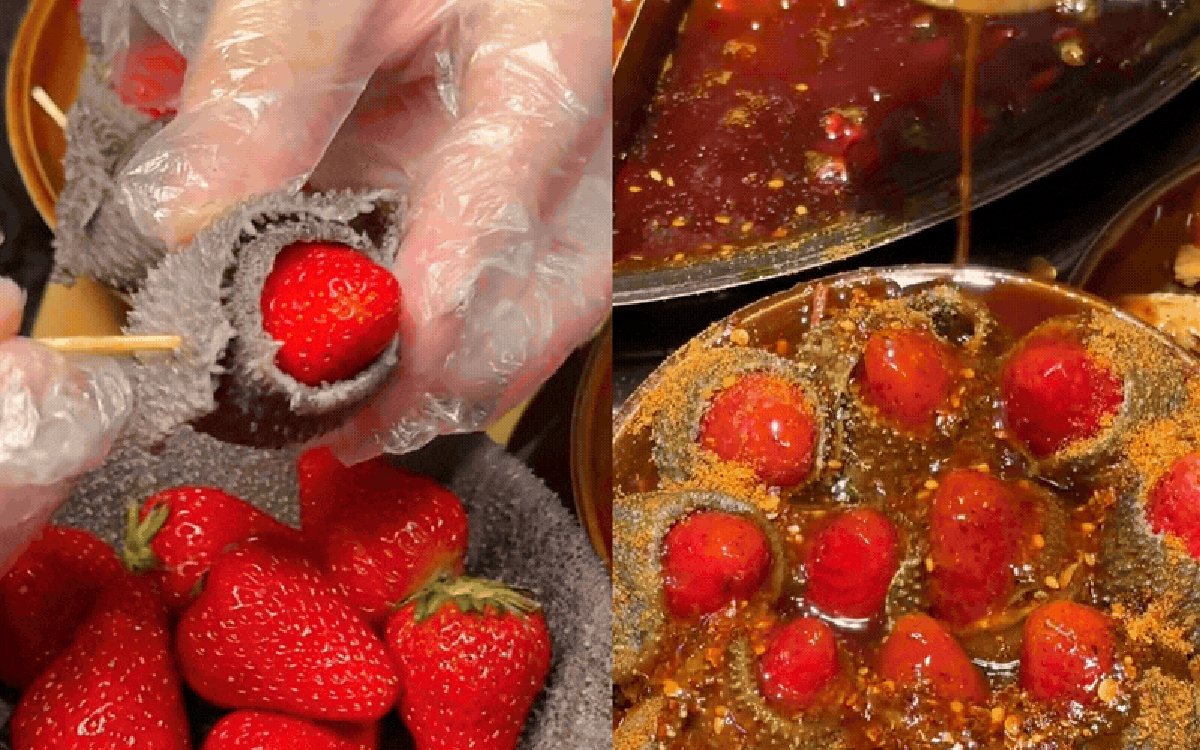 Review chân thực topping lẩu sách bò cuộn dâu tây: Người nhìn thấy "muốn khóc", kẻ ăn vào lại mê?