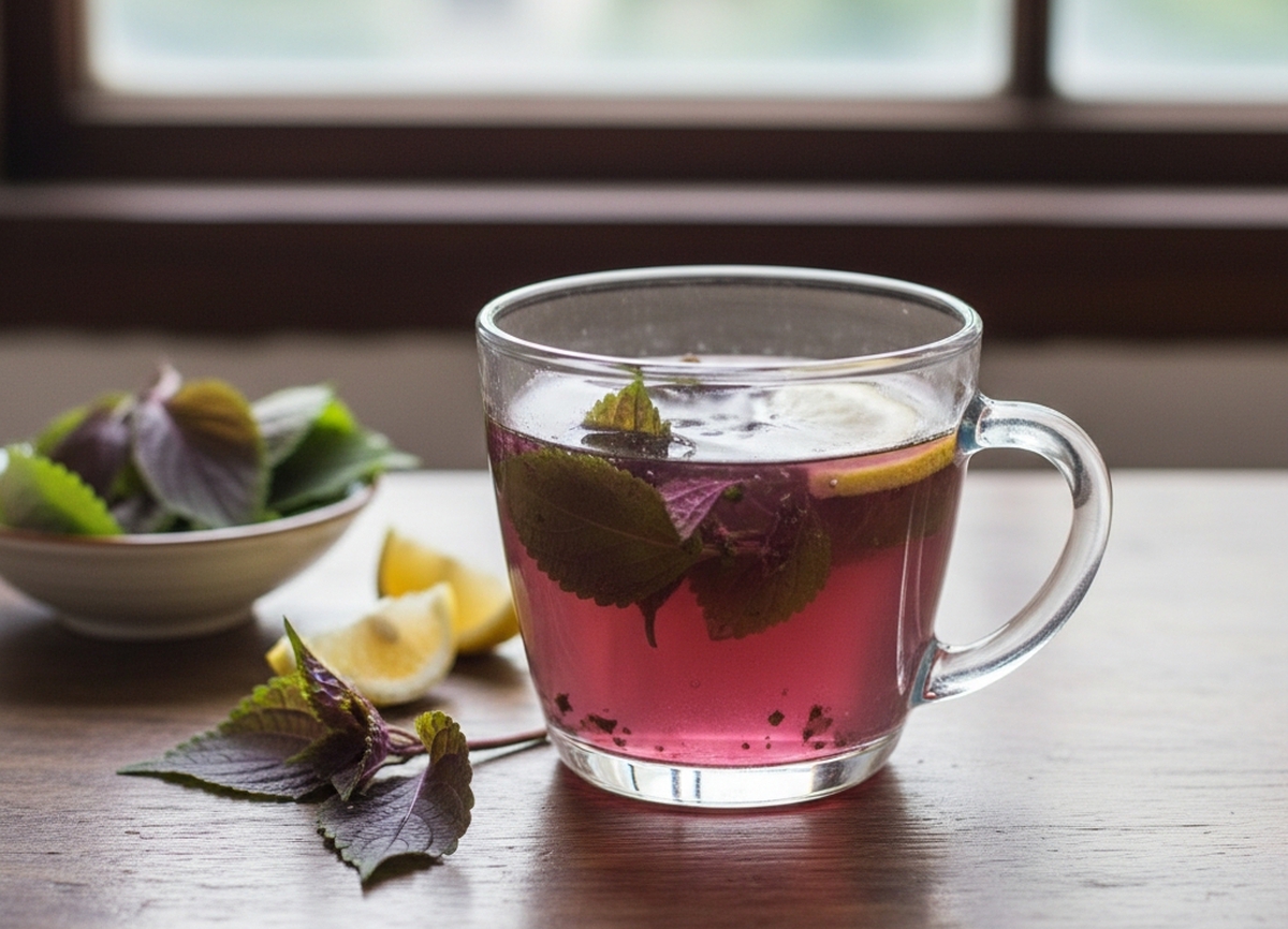 Điều gì xảy ra với cơ thể nếu uống nước gừng nấu với lá tía tô?