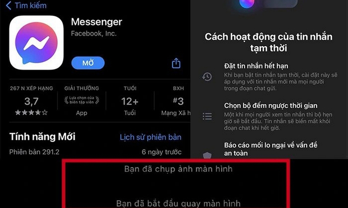 Cách để Messenger cảnh báo khi có người chụp màn hình