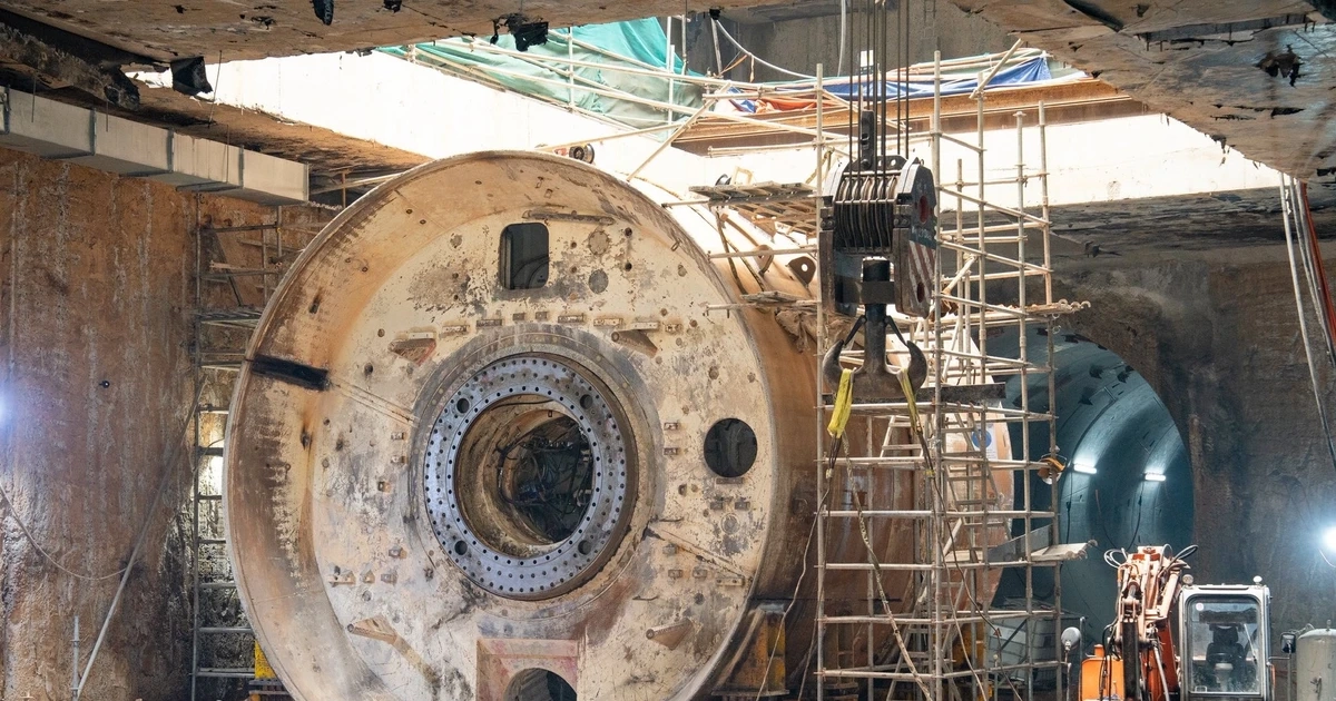 Đào thông toàn bộ hầm ngầm tuyến metro Nhổn - ga Hà Nội