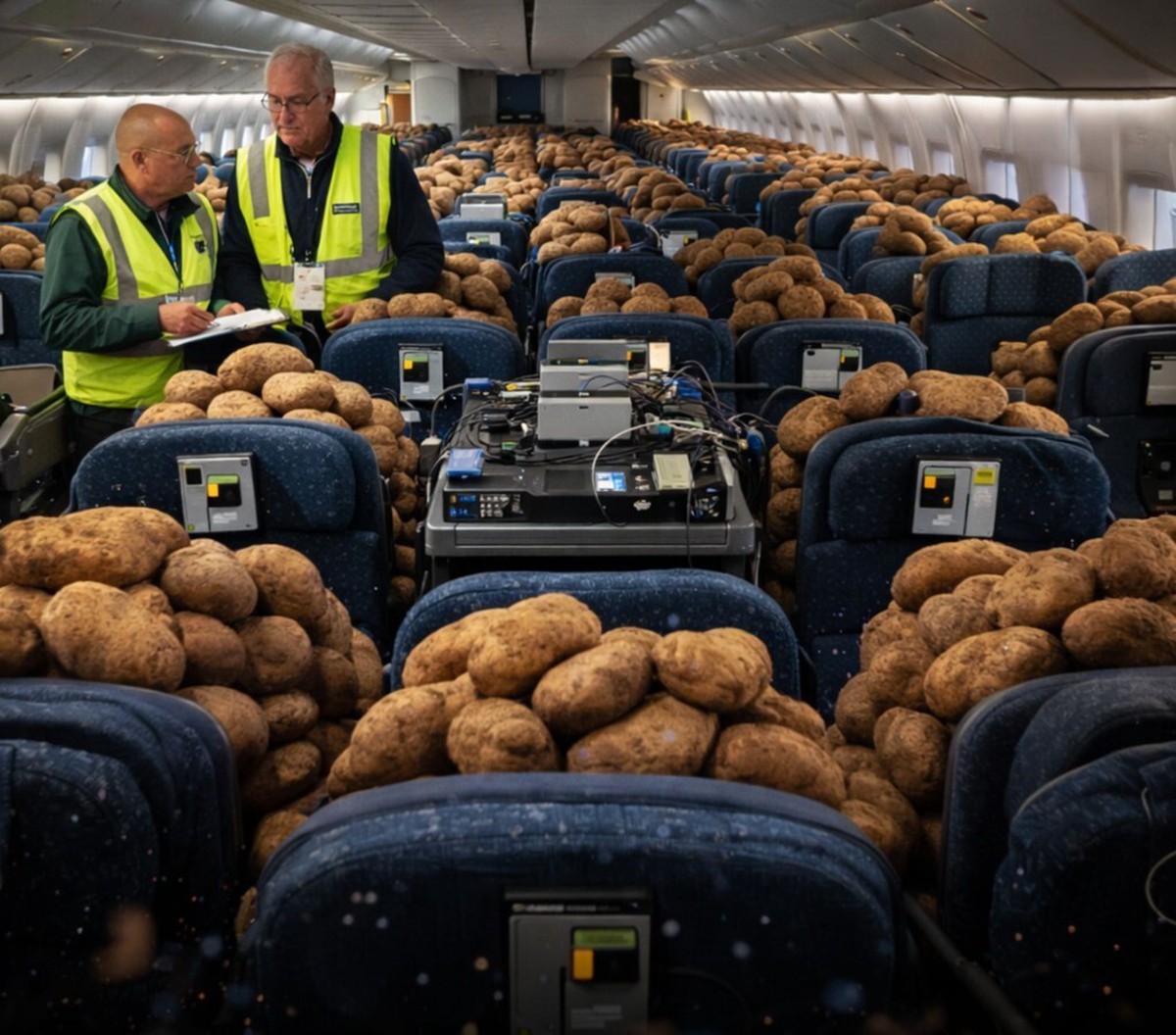 Thí nghiệm lạ của Boeing: Lấp đầy khoang bay bằng khoai tây để đo tín hiệu Wi-Fi
