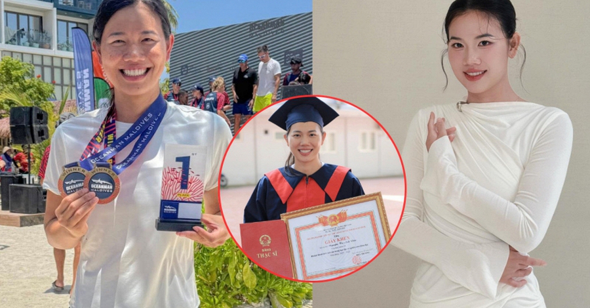 Ánh Viên giải nghệ rồi vẫn giành 4 HCV bơi 10km trên biển, nhan sắc thăng hạng ngoạn mục, học vấn cũng đỉnh