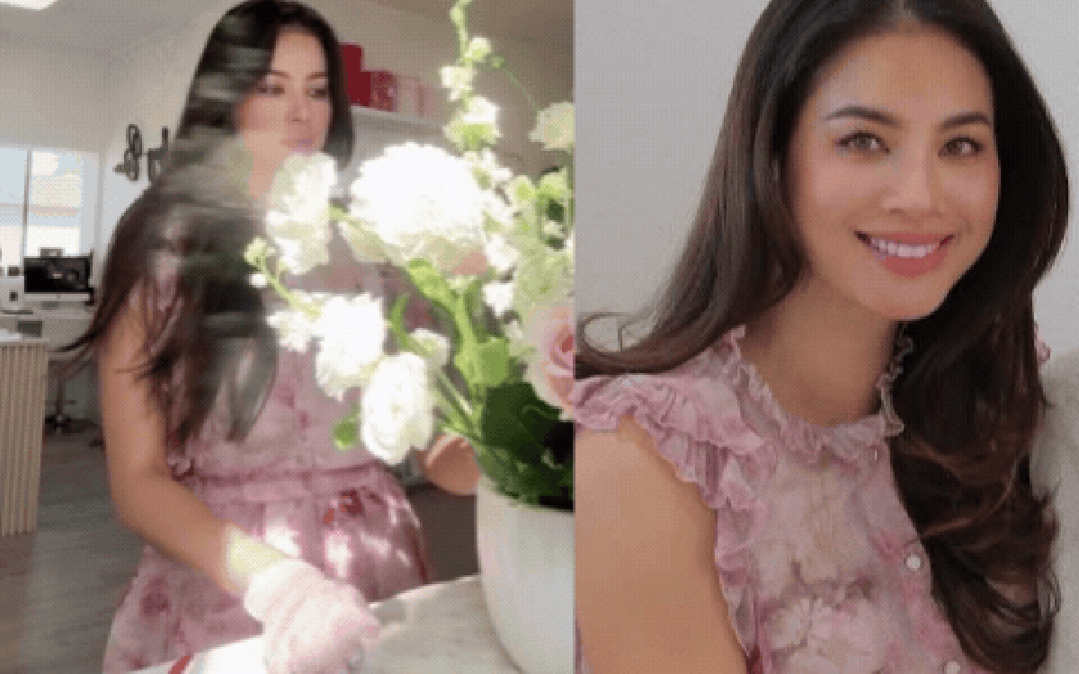 Hé lộ tổ ấm sang trọng của Phạm Hương khi đón bạn thân đến thăm