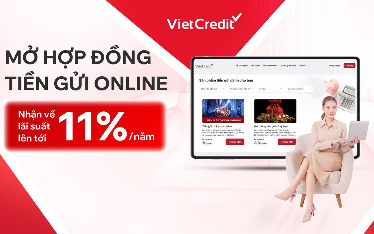 VietCredit tung lãi suất 11%/năm, hút dòng tiền doanh nghiệp
