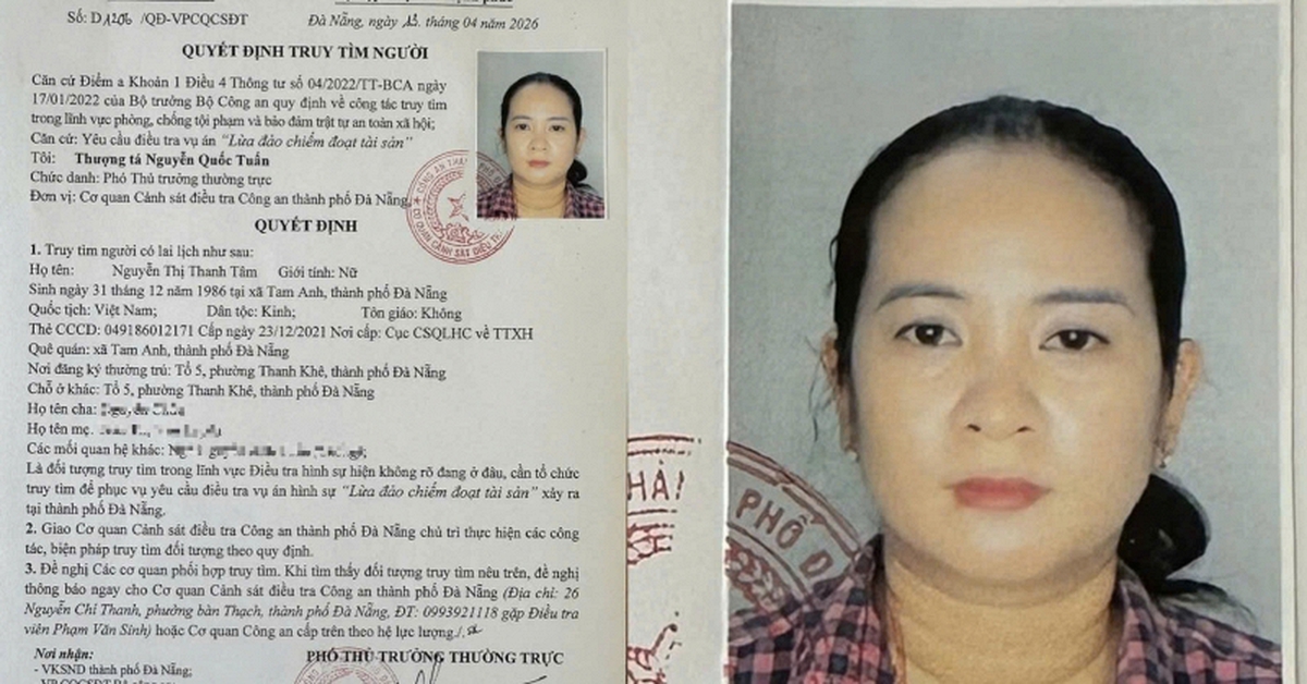 Truy tìm Nguyễn Thị Thanh Tâm SN 1986