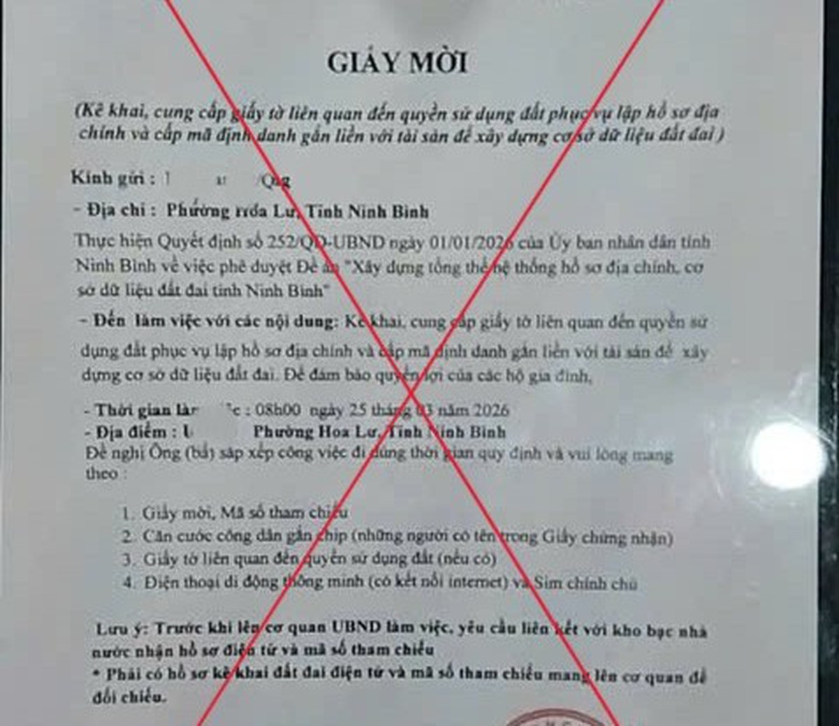 Ninh Bình: Cảnh báo tình trạng giả danh cán bộ Sở Nông nghiệp và Môi trường để lừa đảo