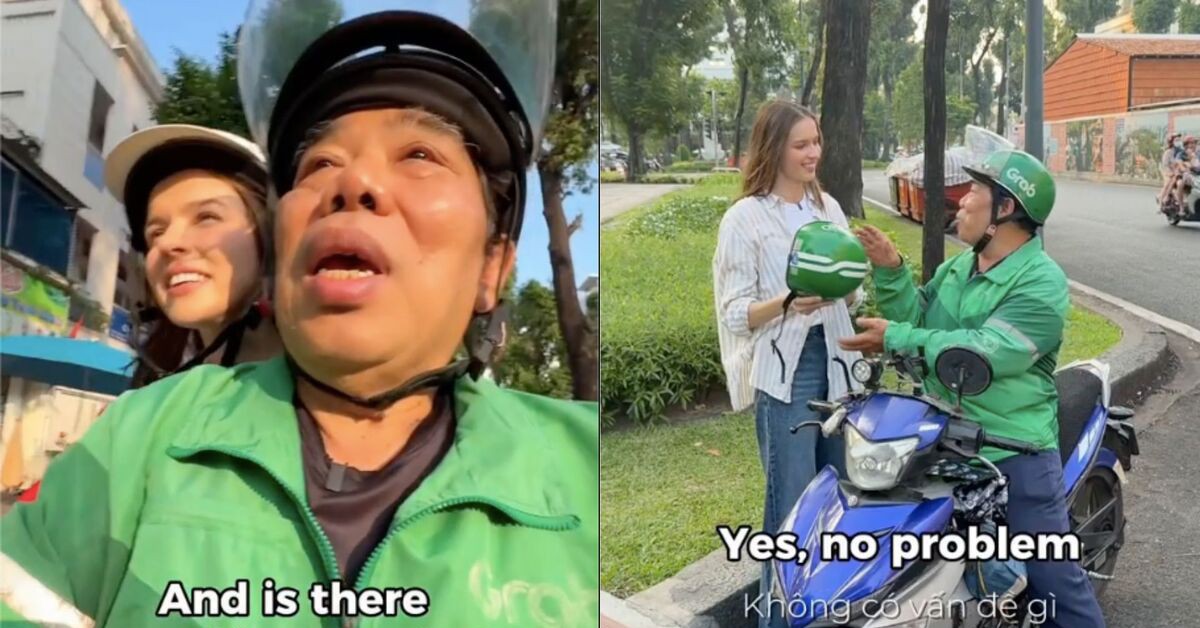 Tài xế Grab U70 "bắn tiếng Anh" với khách Tây, dân mạng gọi là đại sứ du lịch